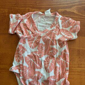 Kate Quinn baby botanical leaves romper (apricot color)